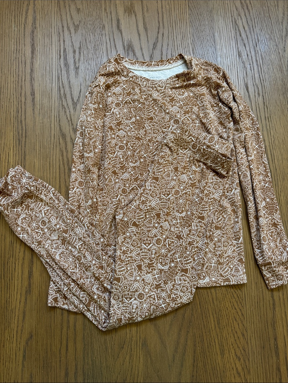 Plain Jane Girls Gingerbread Pajamas Size 12